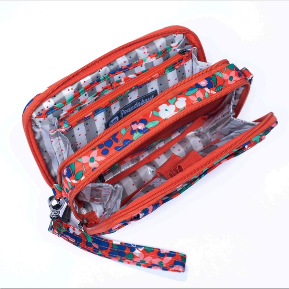Lug Roundabout 2 walletwristlet,crossbodybelt bag cosmetic caseWildflower poppy - Picture 5 of 7